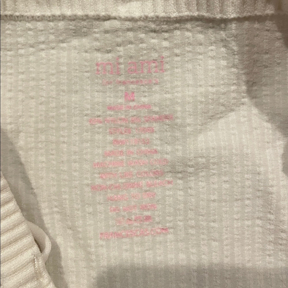 2 Miami Ribbed Tops (Pink and Cream) - Picture 5 of 5